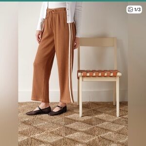 Donni Thermal Crop Stripe Pant